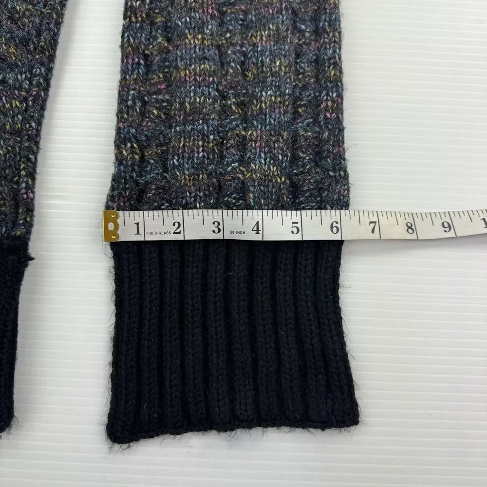 Columbia Chunky Knit Button Winter Scarf Button Indie Cabincore Boho